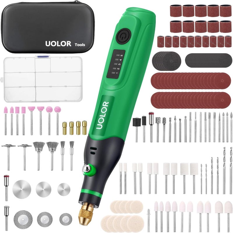 Uolor Mini Cordless Rotary Tool, Polishing Kit with 158 Accessories, Multi-Purpose Power Rotary Multi Tool for Polishing, Engraving, Sanding, Drilling, Etching, Cutting Grinding DIY Crafts - Image 1